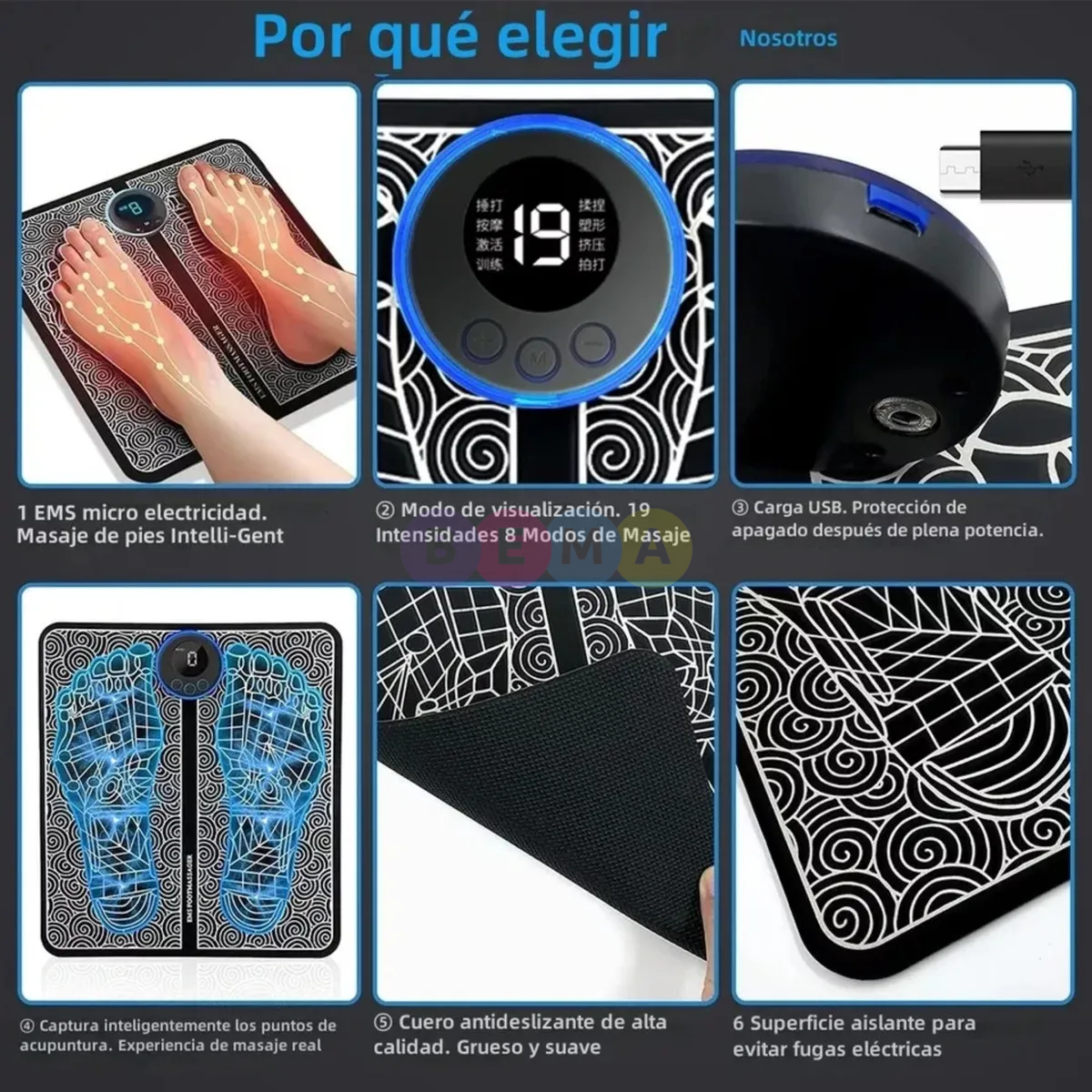 Relaja tus pies al instante — Masajeador eléctrico de alivio profundo