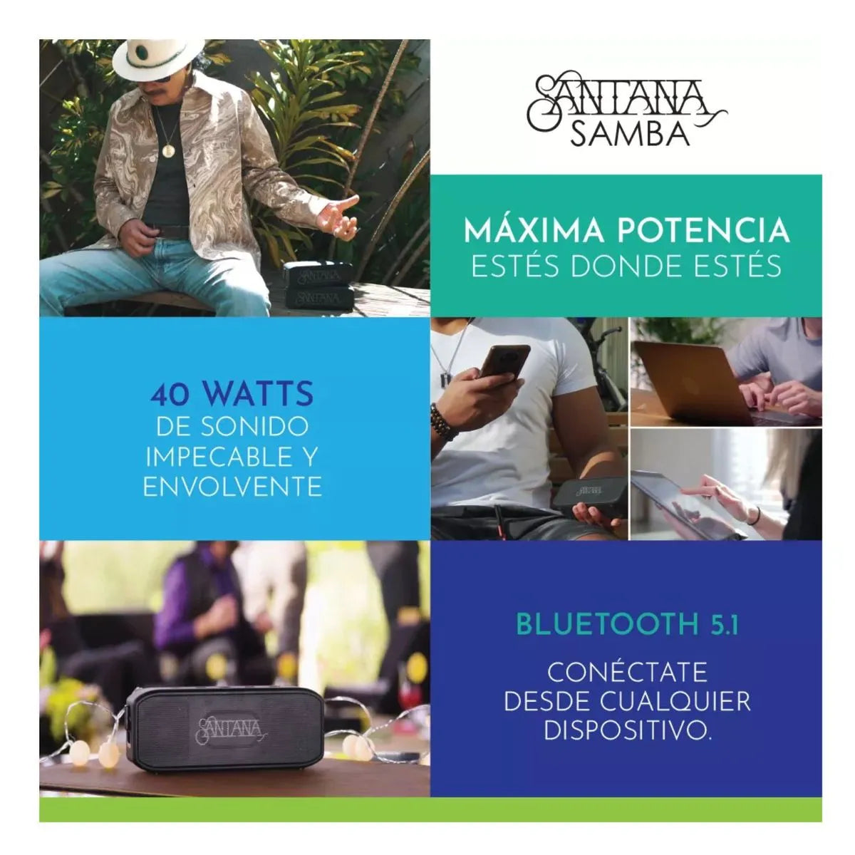 Santana Samba Parlante Bluetooth 5.1