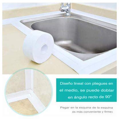 Cinta Adhesiva Impermeable para Baño y Cocina 3 Mts