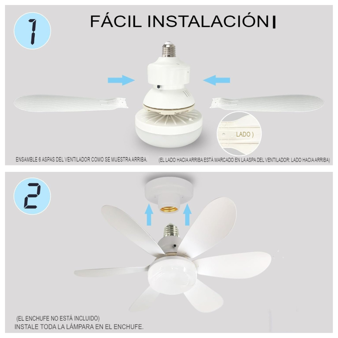 Ventilux™, Ampolleta LED + Ventilador de Techo