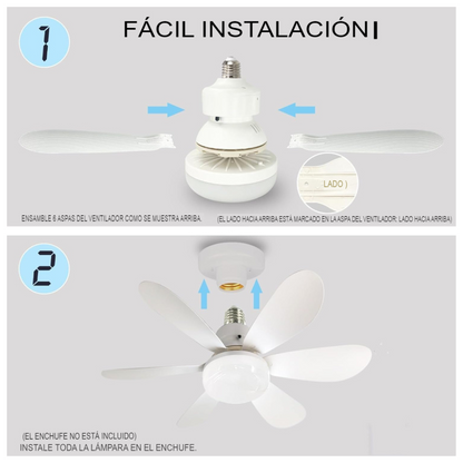 Ventilux™, Ampolleta LED + Ventilador de Techo