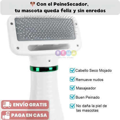 Cepillo Y Secador De Mascotas 2 En 1