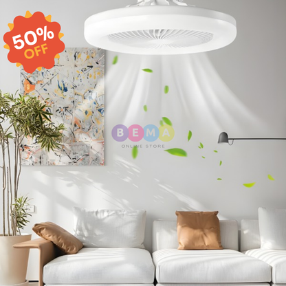 Lámpara Ventilador "AeroLight" de Techo LED con Control Remoto