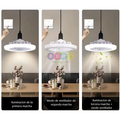 Lámpara Ventilador "AeroLight" de Techo LED con Control Remoto