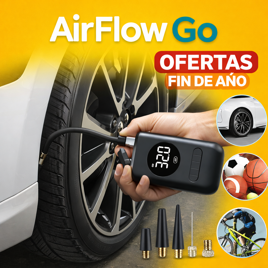 AirFlow Go Inflador Portátil Inalámbrico Recargable