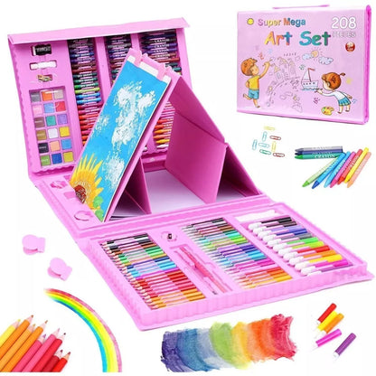 208 Piezas De Arte Para Niños, Kit Set De Dibujo