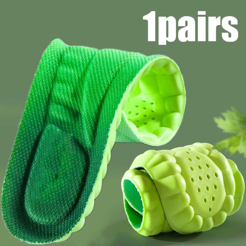 Plantillas para calzado de alta elasticidad 4D unisex, con espuma viscoelástica