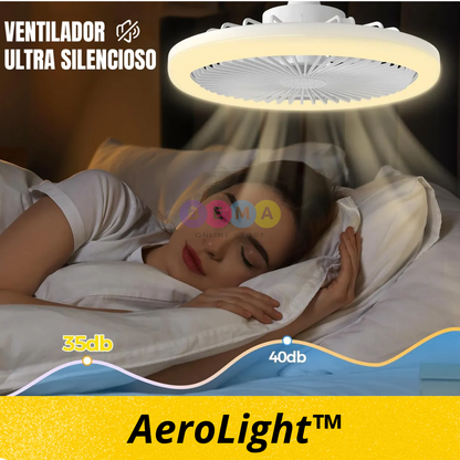 Lámpara Ventilador "AeroLight" de Techo LED con Control Remoto