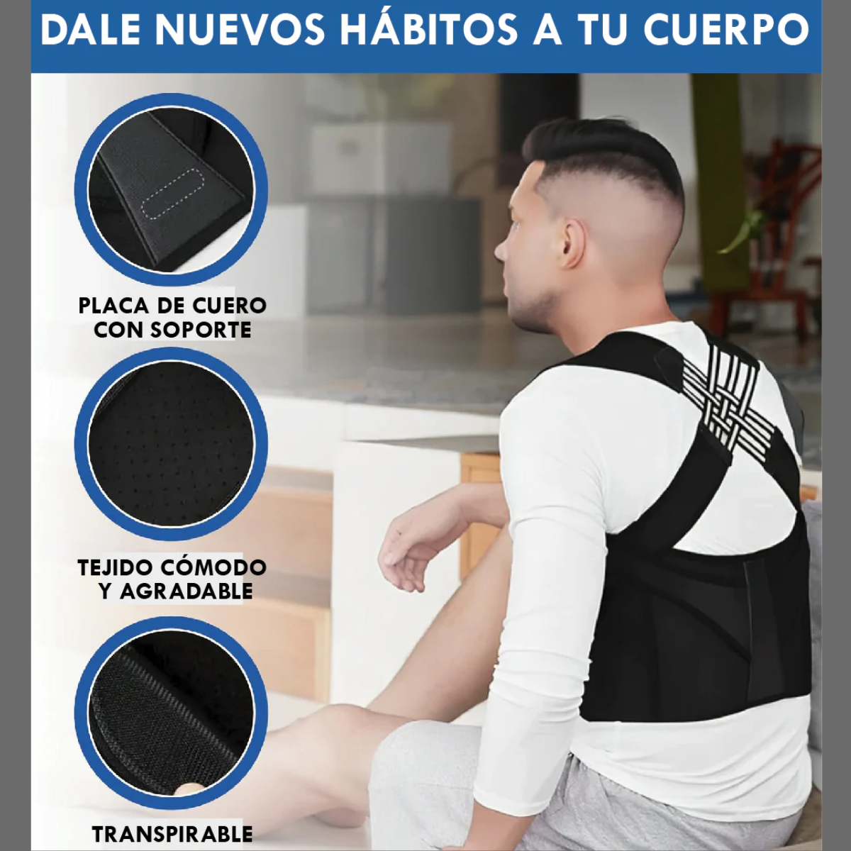 Mantén tu Espalda Recta con el Corrector de Postura