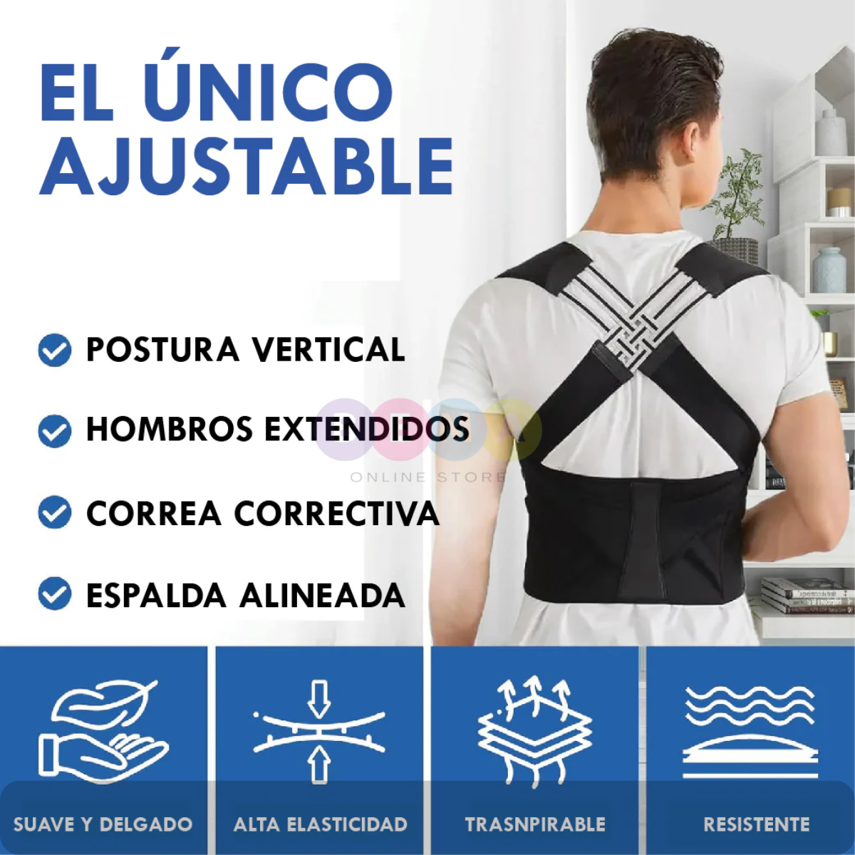 Mantén tu Espalda Recta con el Corrector de Postura