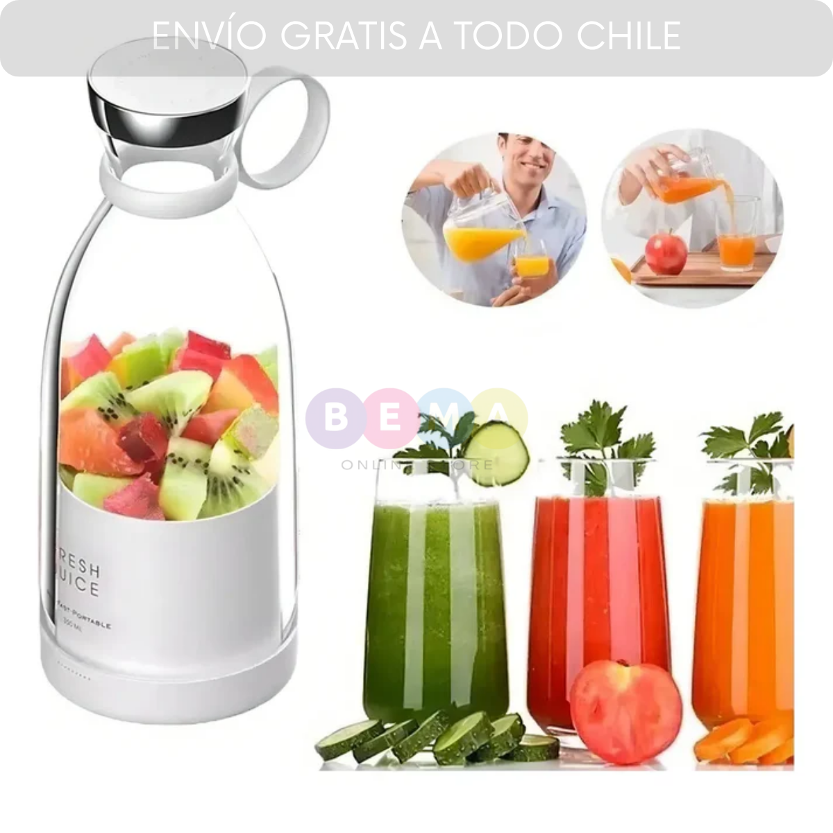 Botella Batidora Portátil "Fresh Juice" + ENVIO GRATIS